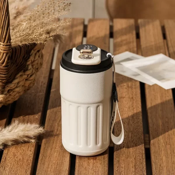 450ml Thermos Bottle Smart Display Temperature 316 Stainless Steel Vacuum Cup Office Coffee Cup Business Portable Thermal Mug